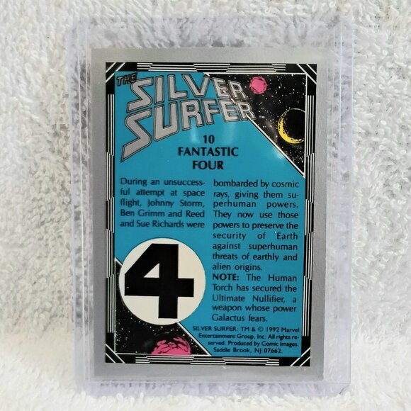 3/$25 Mint 1992 Marvel's Silver Surfer Prizm Fantastic Four Card 10!! - Picture 2 of 2